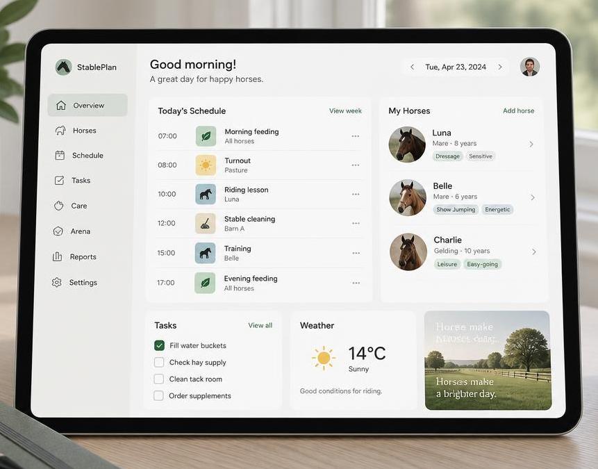 Stable Planner — en digital applikation för planering inom hästsport